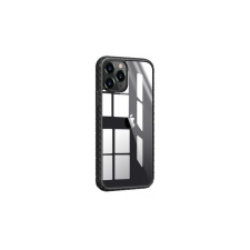 Devia Telefontok, iPhone 12 Pro Max hátlaptok, ütésálló, fekete keretes, átlátszó, Devia Shark4 tok és táska