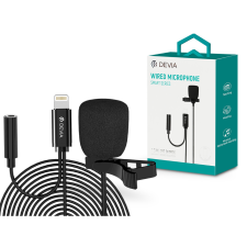 Devia univerzális vezetékes mikrofon - Lightning - Devia Smart Series Wired     Microphone - fekete (ST354083) mikrofon
