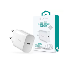 Devia USB-C hálózati töltő adapter fehér (ST383830) (ST383830) mobiltelefon kellék