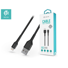 Devia USB - Lightning adat- és töltőkábel 2 m-es vezetékkel - Devia Gracious Series Lightning Cable Fast Charge - 5V/2.1A - black (ST348693) mobiltelefon kellék