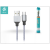Devia USB - micro USB adat- és töltőkábel 1 m-es vezetékkel - Devia Tube for Android USB 2.4A - silver/blue