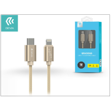 Devia USB Type-C - Lightning adat- és töltőkábel 1 m-es vezetékkel - Devia Gracious USB Type-C to Lightning Cable - champagne gold tok és táska