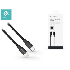 Devia USB Type-C - Lightning adat- és töltőkábel 1 m-es vezetékkel - Devia Pheez Series USB Type-C to Lightning Cable - black mobiltelefon kellék