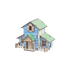 Dřevěné 3D puzzle erdei kunyhó puzzle, kirakós