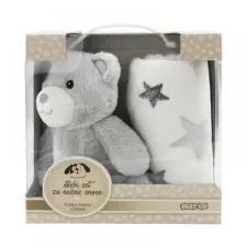 Dexyco SWEET DREAMS takaró és játékmaci szürke plüssfigura