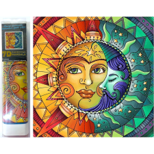 Diamantfestés 7D Hold és Nap 30x30cm kreatív és készségfejlesztő