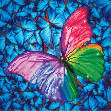 Diamond Dotz gyémántfestő kép, színes pillangó kreatív és készségfejlesztő