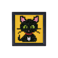 Diamond Dotz : Gyémántszemes kirakó - Zöld szemű fekete cica (DDS019F) kreatív és készségfejlesztő