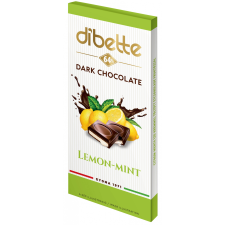 Dibette Dibette citrom-menta ízű krémmel töltött étcsokoládé fruktózzal 80 g csokoládé és édesség