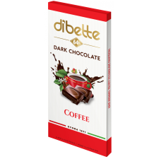 Dibette Dibette kávés krémmel töltött étcsokoládé fruktózzal 80 g reform élelmiszer