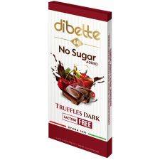 Dibette Dibette nas alkoholos meggyes krémmel töltött étcsokoládé hozzáadott cukor nélkül édesítőszerekkel 80 g reform élelmiszer