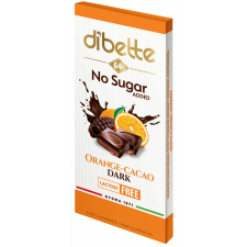 Dibette Dibette nas narancs ízű kakaós krémmel töltött étcsokoládé hozzáadott cukor nélkül 80 g reform élelmiszer
