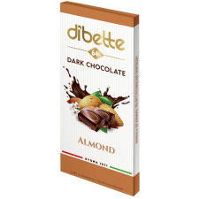  Dibette Nas mandulás ízű krémmel töltött étcsokoládé édesítőszerekkel 80g diabetikus termék