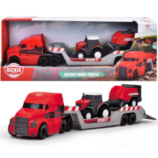 Dickie : Massey Ferguson Micro Farm traktor szállító jármű játékszett autópálya és játékautó