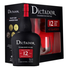  Dictador 12 years 0,7  40% pdd.+ 2 pohár rum
