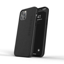 Diesel Moulded Case Prémium bőr Wrap iPhone 12 Pro Max fekete tok tok és táska