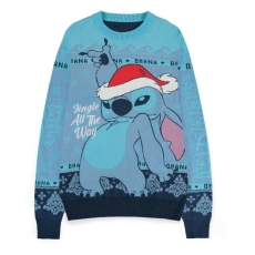 Difuzed Lilo & Stitch pulóver karácsonyi pulóver Stitch kék M méret