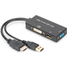 Digitus Adapter HDMI/USB2.0 > HDMI/DVI/DisplayPort DIGITUS 20cm Black (AK-330403-002-S) - HDMI