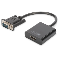 Digitus Adapter VGA > HDMI (ST-BU) DIGITUS 15cm Black (DA-70473) kábel és adapter