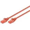 Digitus cat6 u/utp lszh 0,5m piros patch kábel