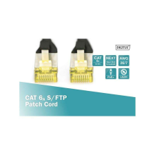Digitus CAT6A S-FTP Patch Cable 1m Black DK-1644-A-010/BL kábel és adapter