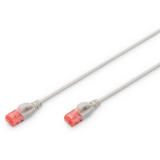 Digitus CAT 6 U/UTP Slim Patchkabel, 2m, grau (DK-1617-020S) kábel és adapter