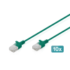 Digitus Digitus DK-1618-050S-G-10, 5 M, Cat6, U/UTP (UTP), RJ-45, RJ-45, Zöld