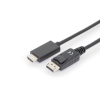 Digitus DisplayPort adapter cable, DP - HDMI type A (DB-340400-001-S)