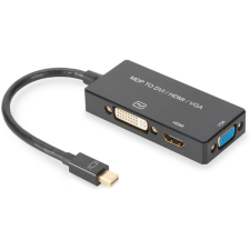 Digitus DisplayPortkonverterkabel mDP->HDMI+DVI+VGA 0.2m (AK-340419-002-S) kábel és adapter