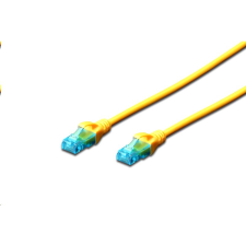 Digitus DK-1512-005/Y UTP patch kábel CAT5e 0.5m sárga (DK-1512-005/Y) kábel és adapter