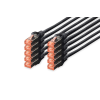 Digitus DK-1644-010-BL-10 CAT 6 Patch kábel 1 m Fekete 10-es csomag