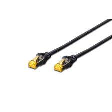 Digitus DK-1644-A-005/BL CAT 6A Patch kábel 0.5m Fekete kábel és adapter