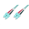 Digitus DK-2522-03/3 Fiber Optic Multimode patch kábel SC / SC OM3 3m türkiz (DK-2522-03/3) - Fiber Optic