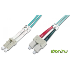 Digitus DK-2532-01/3 Fiber Optic Multimode patch kábel LC / SC OM3 1m türkiz kábel és adapter