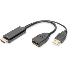 Digitus HDMI DisplayPort Átalakító Fekete 20cm AK-330101-002-S kábel és adapter