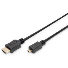 Digitus HDMI High Speed Anschlusskabel mit Ethernet, 1m, sw (AK-330109-010-S) kábel és adapter