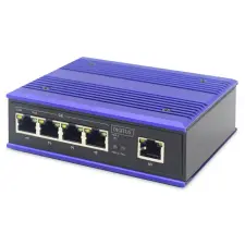 Digitus Industrial 4-Port Gigabit PoE Switch + 1 uplink hub és switch