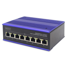 Digitus Industrial 8-Port Fast Ethernet PoE Switch (DN-650108) hub és switch