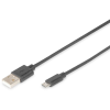 Digitus Micro USB 2.0 Anschlusskabel, 1,8m, schwarz (AK-300127-018-S)