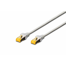 Digitus Premium CAT 6A S-FTP patch kábel, hossza: 0,5m, szürke kábel és adapter
