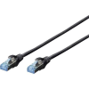 Digitus RJ45-ös patch kábel, hálózati LAN kábel CAT 5e SF/UTP (1x RJ45 dugó - 1x RJ45 dugó) 3 m Fekete Digitus 972145 (DK-1531-030/BL)