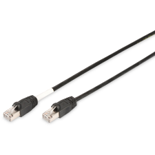 Digitus S/FTP CAT6 Patch kábel 2m Fekete kábel és adapter