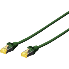 Digitus S/FTP CAT6a Patch kábel 10m - Zöld kábel és adapter