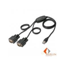 Digitus USB 2.0 --&gt; 2x RS232 adapter /DA-70158/ kábel és adapter