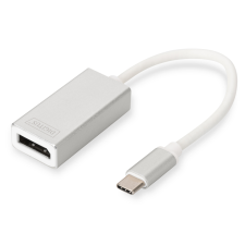 Digitus USB-C apa - DisplayPort anya adapter - Ezüst kábel és adapter