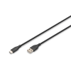 Digitus usb-c silicone charging cable usb-a to usb-c usb 2.0 60w 0,5m black ak-300340-005-s