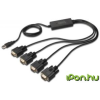 Digitus USB Soros Átalakító Fekete 50cm DA-70159