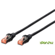 Digitus UTP Összekötő Fekete 1m DK-1644-010-BL-10 kábel és adapter