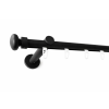  Dijon fekete színű 1 rudas belsősínes fém karnis szett (19 mm) - 160 cm