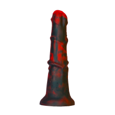  Dildo Dragon Zirg 22 x 5cm fekete-piros műpénisz, dildó